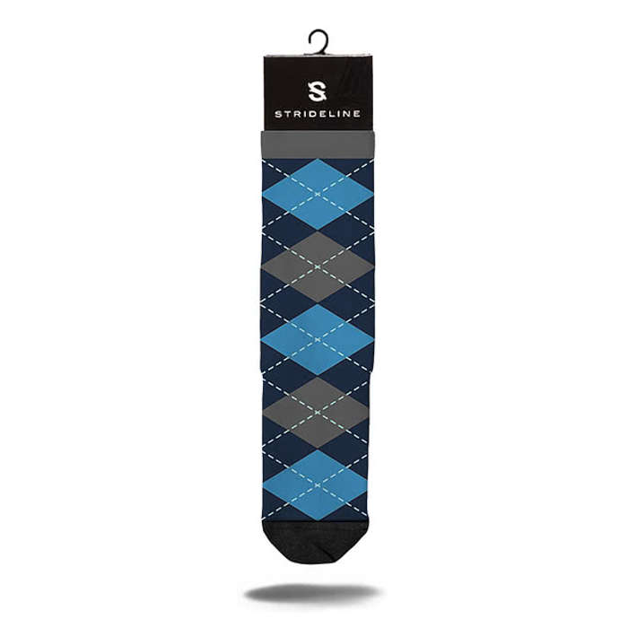 Argyle Crew Socks - Black