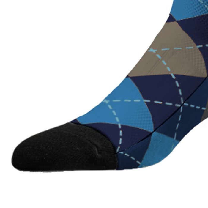 Argyle Crew Socks - Black
