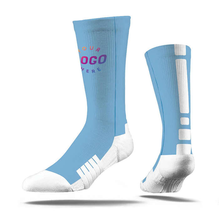 Back Stripe Premium Crew Socks - Blue