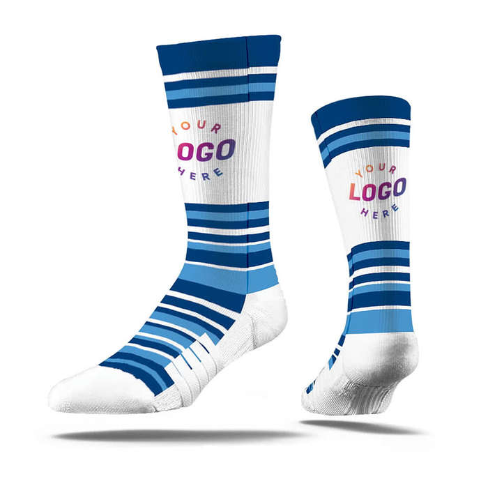 Athletic Stripe Premium Crew Socks - Black