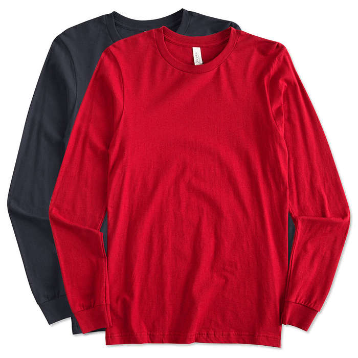 Bella + Canvas Long Sleeve Jersey T-shirt - Heather Dark Lavender