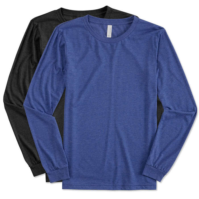 Bella + Canvas Tri-Blend Long Sleeve T-shirt - Oatmeal Tri-Blend