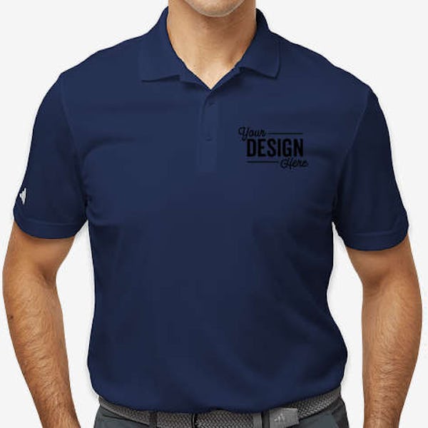 Adidas Sport Recycled Performance Polo - Embroidered - Collegiate Navy