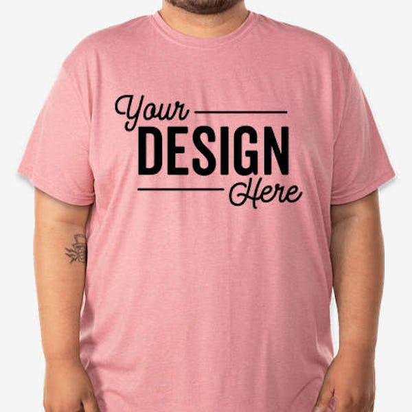 Hanes Perfect‑T Recycled Tri‑Blend T‑shirt - Mauve Heather