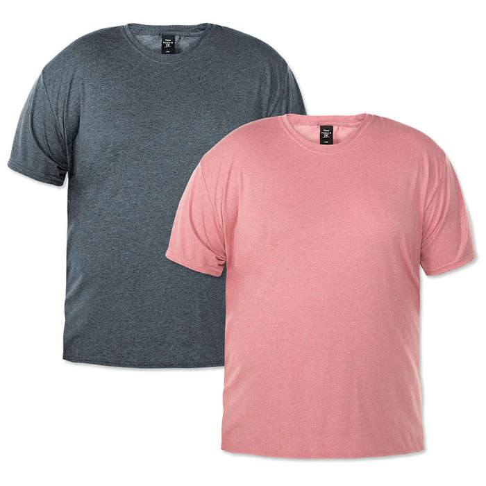 Hanes Perfect‑T Recycled Tri‑Blend T‑shirt - Mauve Heather