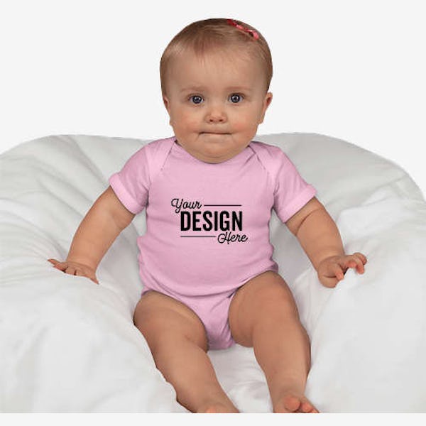 Rabbit Skins Jersey Baby Bodysuit - Pink