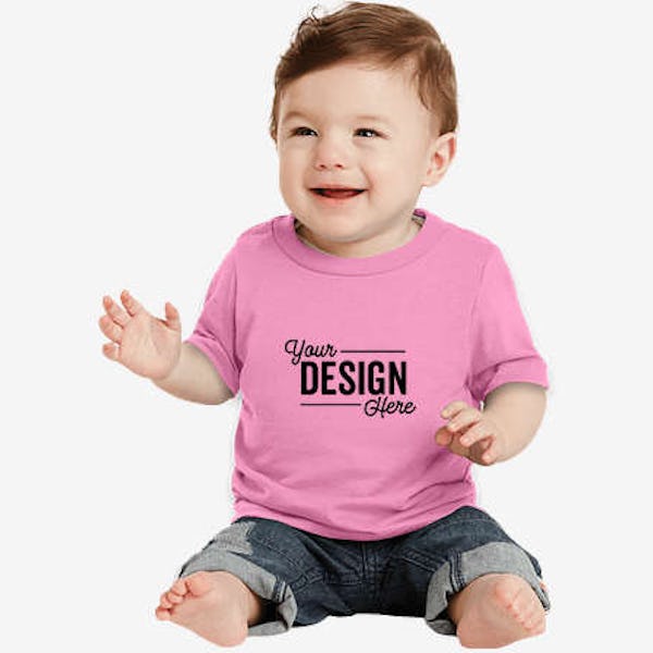 Port & Company Infant Core Cotton T-shirt - Candy Pink