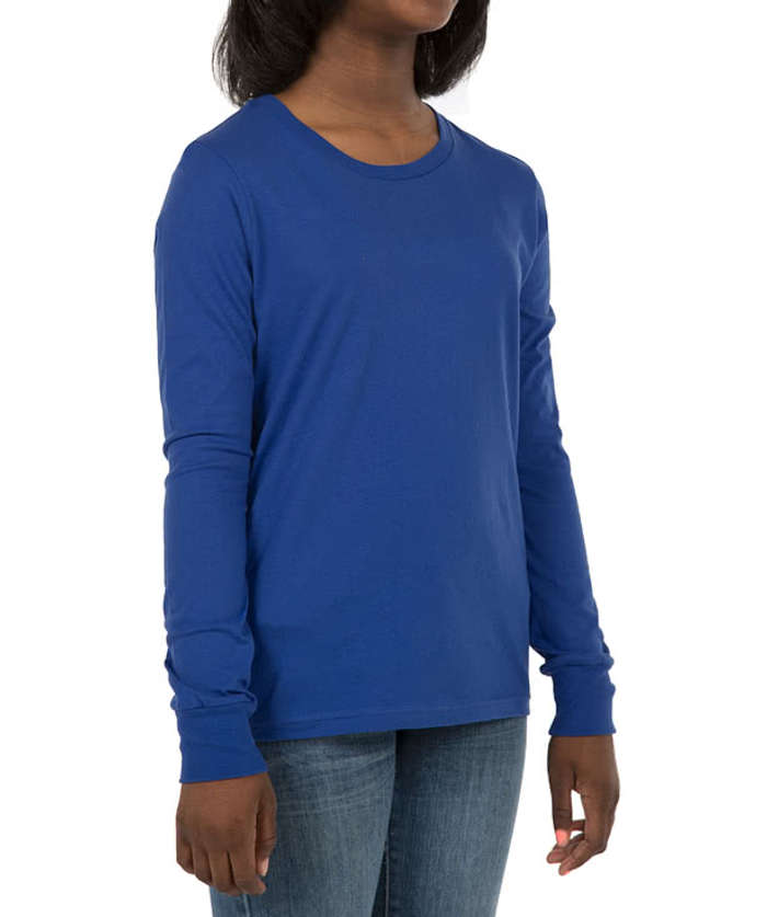 Bella + Canvas Youth Long Sleeve Jersey T-shirt - True Royal