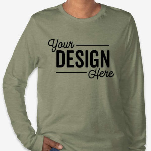 Bella + Canvas Tri-Blend Long Sleeve T-shirt - Olive Tri-Blend