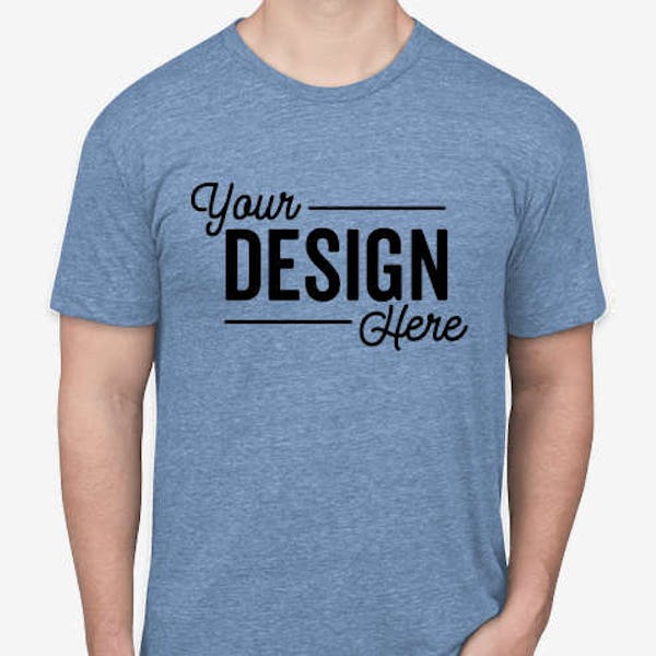 American Apparel Tri-Blend Crewneck Track T-shirt - Athletic Blue
