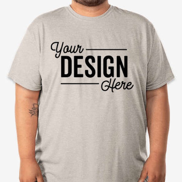 Hanes Perfect‑T Recycled Tri‑Blend T‑shirt - Sand Heather