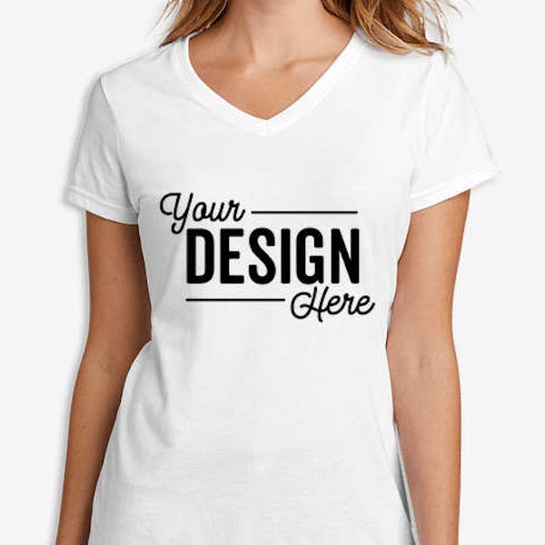 Port & Company Women's Core Tri-Blend V-Neck T-shirt - White