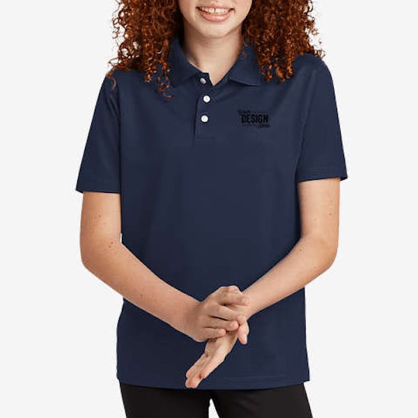 Sport-Tek Youth UPF 50 Performance Micropique Polo - True Navy