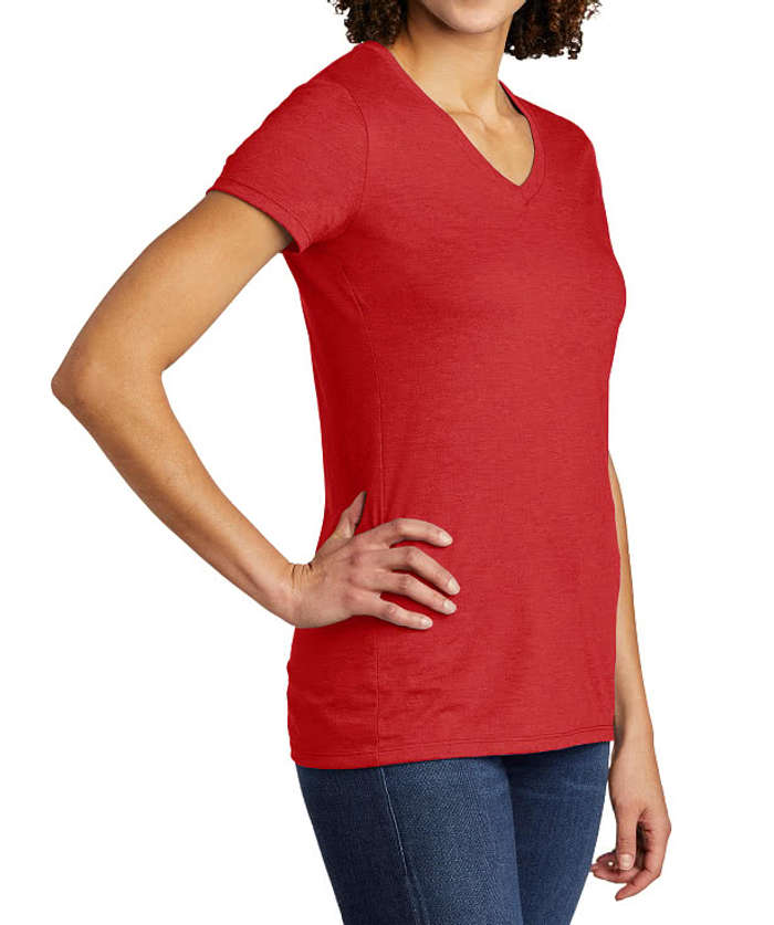 Allmade Women's Tri-Blend V-Neck T-shirt - Azure Blue