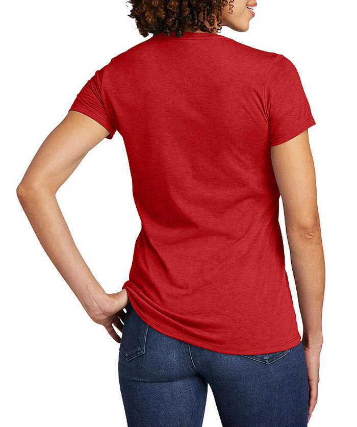 Allmade Women's Tri-Blend V-Neck T-shirt - Azure Blue
