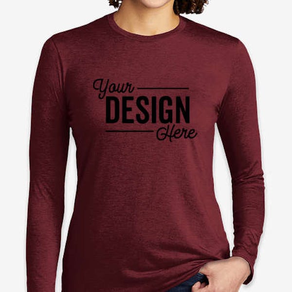 Allmade Women's Tri-Blend Long Sleeve T-shirt - Vino Red