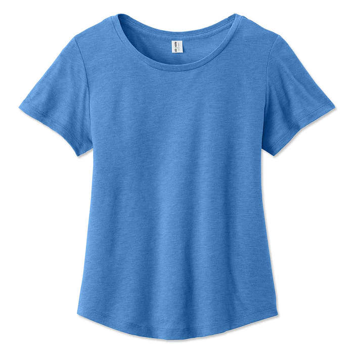 Allmade Women’s Tri-Blend Scoop Neck T-shirt - Azure Blue