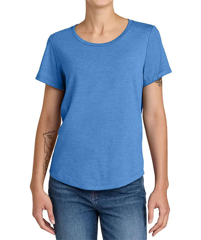 Allmade Women’s Tri-Blend Scoop Neck T-shirt - Azure Blue 3 Allmade Women’s Tri-Blend Scoop Neck T-shirt - Azure Blue